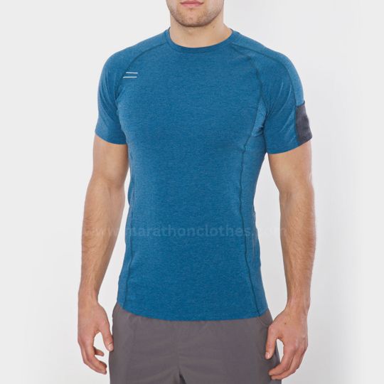 Blue and Black Short Sleeves Marathon T-Shirt Suppliers wholesale blue and black short sleeves marathon t-shirt manufacturer