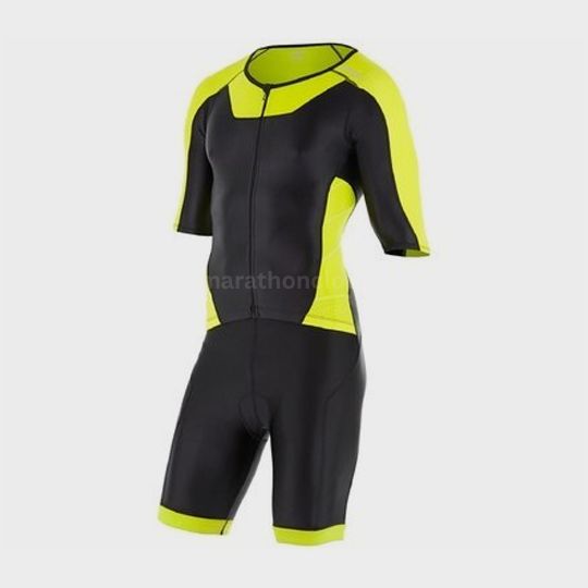 Black Blue and Neon Shorts Sleeve Triathlon Suit in Bulk wholesale black blue and neon shorts sleeve triathlon suit manufacturer