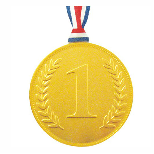 Gold Medal with Engraved Olive Branch