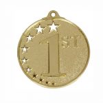 Gold Star Studded Medal