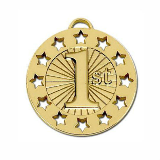 Golden Star Engraved Medal