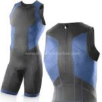 wholesale men's blue-charcoal perform tri singlet manufacturer