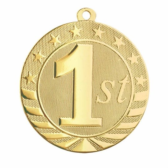 Numeric Engraved Gold Medal