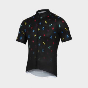 Wholesale Black Multi-color Short Sleeves Marathon T-shirt Supplier