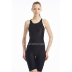black waterproof high waist girls competition triathlon suit manufacturer