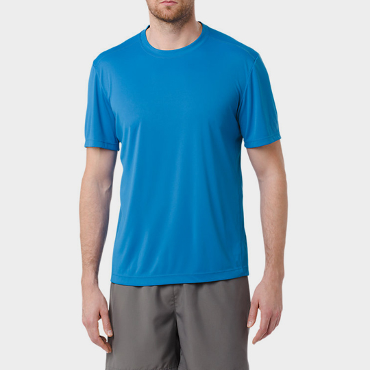 Wholesale Blue Short Sleeve Marathon T-shirt Supplier