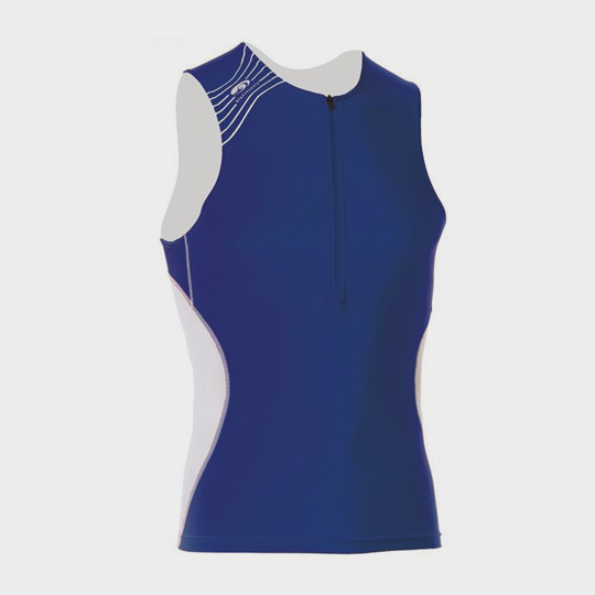 wholesale blue sleeveless marathon tank top supplier