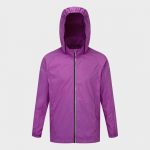 wholesale purple and black hooded marathon jacket supplier