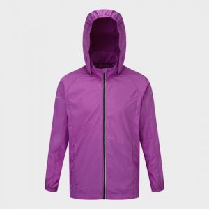 wholesale purple and black hooded marathon jacket supplier