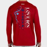Long Sleeve Red graphic print Marathon T-shirt Supplier