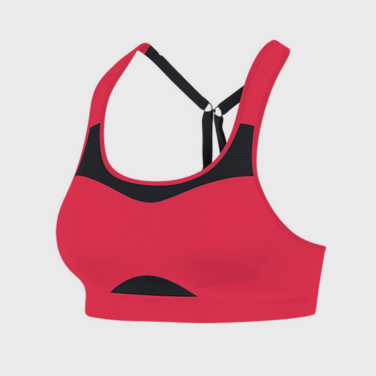 wholesale marathon dark pink and black sports bra supplier