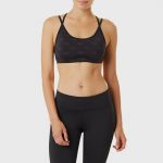 bulk marathon double strapped black sports bra distributor