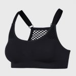 wholesale marathon matte finish black sports bra supplier