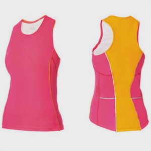 wholesale marathon pink and yellow tank top