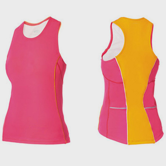 wholesale marathon pink and yellow tank top
