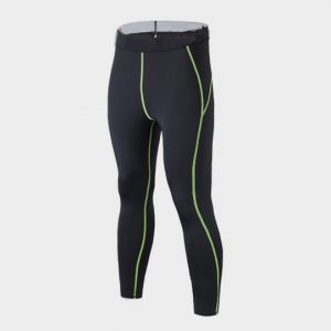 Bulk Black Slim Fit Marathon Pants with Neon Green Piping