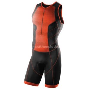 men's black orange perform trisuit manufacturer