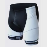 blue and white marathon shorts manufacturer