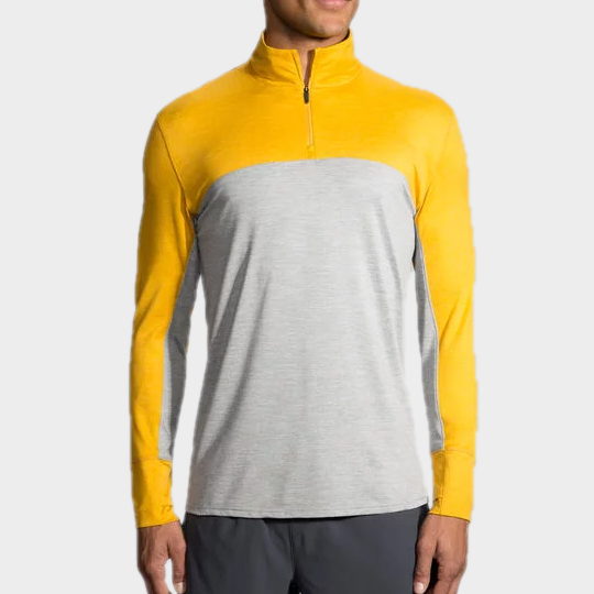 Marathon grey and yellow long sleeve tee manufacturer