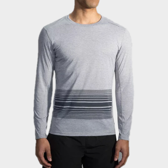 Marathon light grey striped long sleeve tees manufacturer