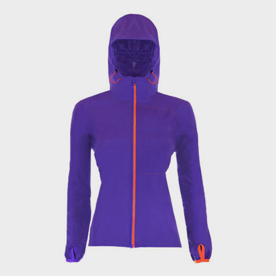 wholesale blue and red hooded marathon jacket supplier