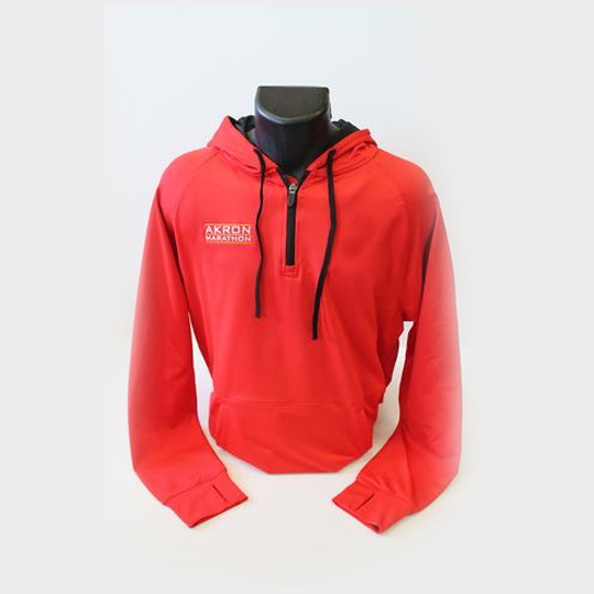 wholesale red and black marathon hooded jacket distributor