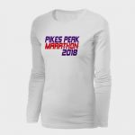 wholesale white slogan long sleeves marathon t-shirt supplier