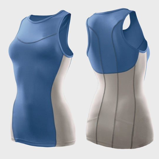 wholesale womens blue and white triathlon suit top supplier