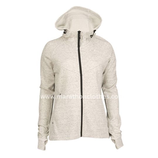 Women Beige Structured Fit Fleece Marathon Sweatshirt in Bulk wholesale women beige structured fit fleece marathon sweatshirt manufacturer