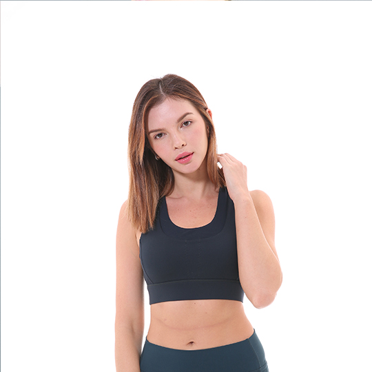 NAVY BLUE COOL KEYHOLE SPORTS BRA
