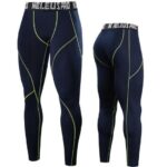 Navy Blue with Green Stripe Marathon Pants