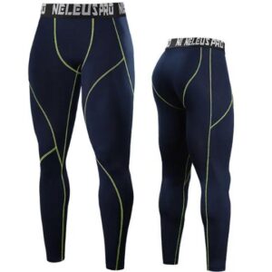 Navy Blue with Green Stripe Marathon Pants