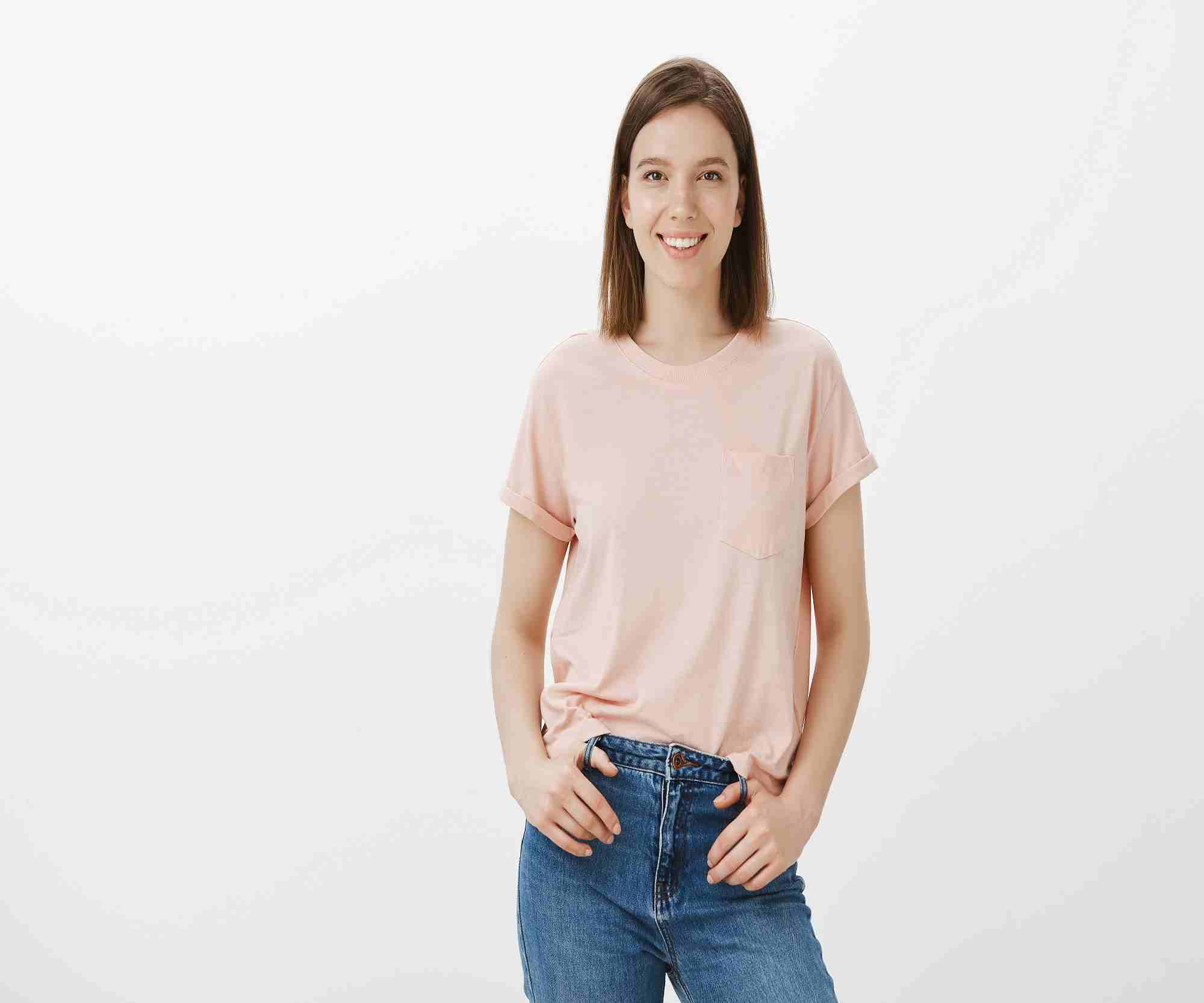 light pink regular -t-shirt