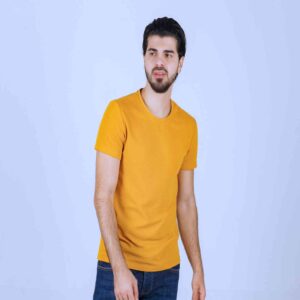 round neck yellow -t-shirt