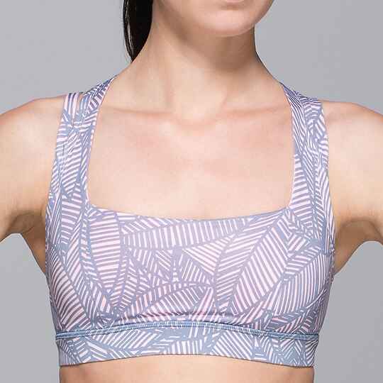 Sublimated textured mauve sports bra
