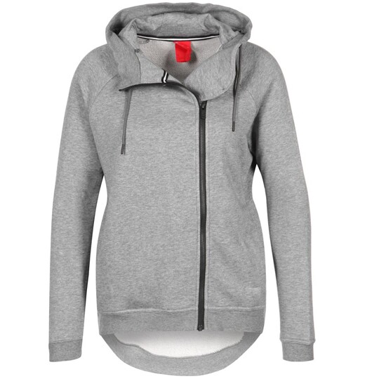 Women Grey Solid Hooded Jacket manufacturers