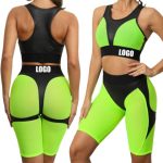 neon compression running sports bra suppliers